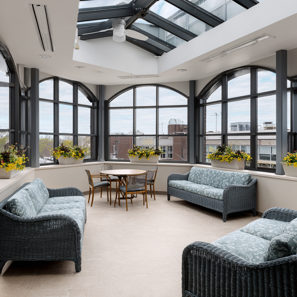 Welcoming communal lounge at Clarity Springs Wellness Advisors in Arleta, California
