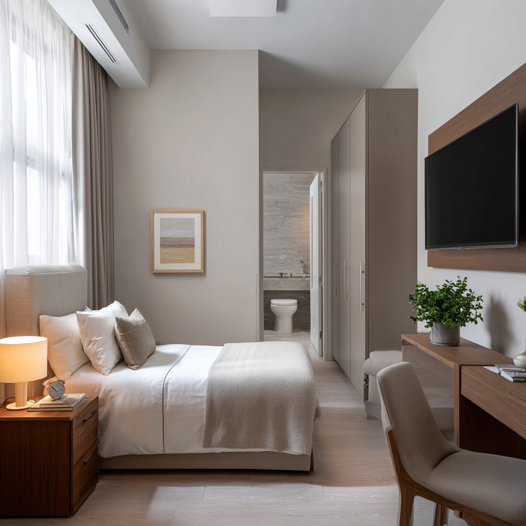 Private patient room at Clarity Springs Wellness Advisors in Arleta, California